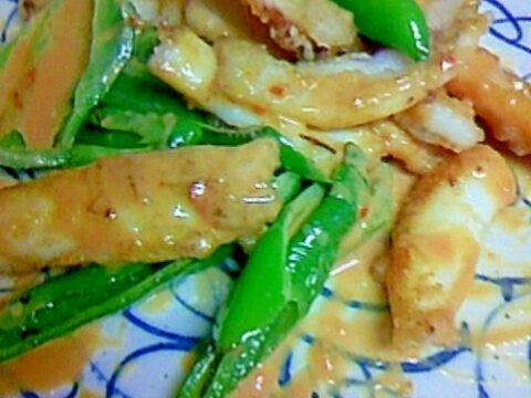 油少量揚げない簡単ーいかマヨー好きな野菜と一緒に